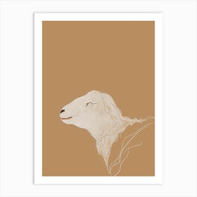 Sheep Boho, Line Art Art Print