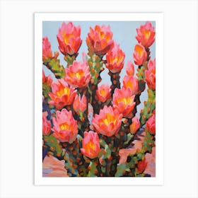 Cactus Painting Austrocylindropuntia Subulata 1 Art Print