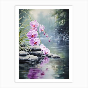 Orchids In The Water Art Print