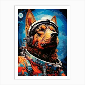 Dog In Space Art Print