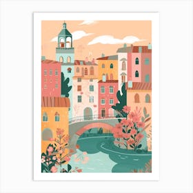 Verona, Italy Illustration Art Print