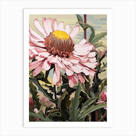 Flower Illustration Gaillardia 3 Art Print