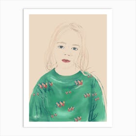 Portrait Of A Girl Art Print