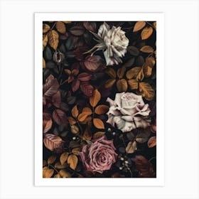 Roses Wallpaper 1 Art Print