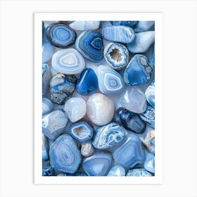 Blue Agate 10 Art Print