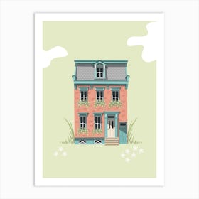 Cute Pastel Cottage Art Print