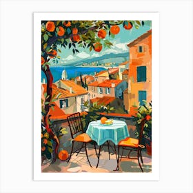 Mediterranean Oranges Art Print