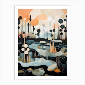 Wetlands Abstract Minimalist 6 Art Print