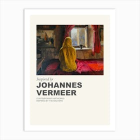 Museum Poster Inspired By Johannes Vermeer 2 Art Print