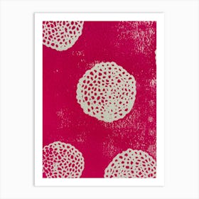 Pink And White Polka Dots Poster