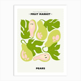 The Fruit Market Pears Illustration Maximalist Art Print