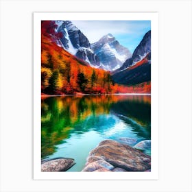 Autumn Mountain Lake 3 Art Print