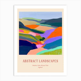 Colourful Abstract Yorkshire Dales National Park England 3 Poster Art Print