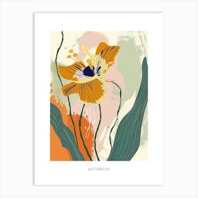 Colourful Flower Illustration Poster Buttercup 4 Art Print