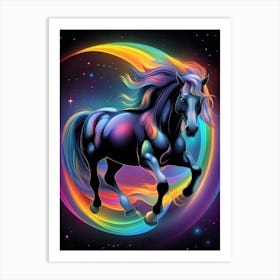 Rainbow Horse 18 Art Print