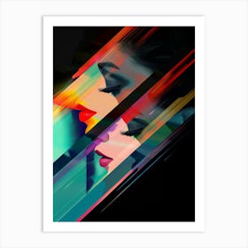 Modern, colorful, "Contemplative Arrest" Art Print