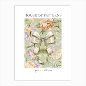Coquette In Sage And Pink2 Pattern Poster Art Print