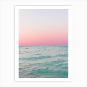 Half Moon Caye, Belize Pink Photography 2 Art Print