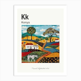 Kids Travel Alphabet  Kenya 4 Art Print