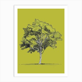 Lime Tree Minimalistic Drawing 3 Art Print