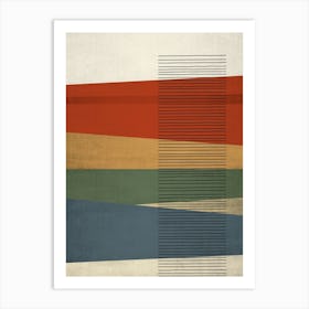 Colourful Lines And Shapes Two Art Print