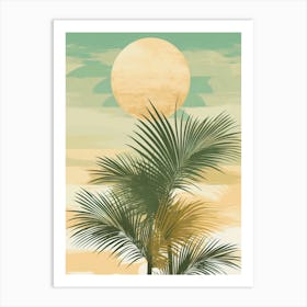 Palm Tree At Sunset Art Print