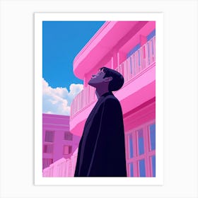 Person - Pink Sky Art Print