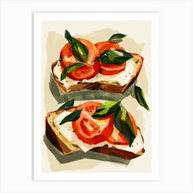 Art Deco Inspired Bruscetta 1 Art Print