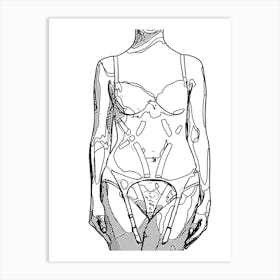 Abstract Geometric Sexy Woman (62) 1 Art Print