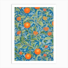 Orange Vintage Botanical Fruit Art Print