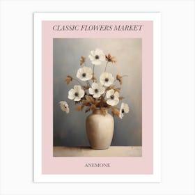 Classic Flowers Market Anemone Floral Poster 4 Art Print