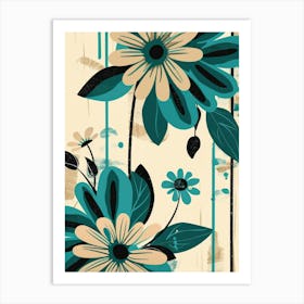 Abstract Flowers 19 Art Print