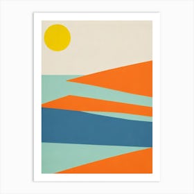 Playa De Bolonia Cadiz Spain Midcentury Art Print