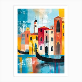 Abstract Venice poster illustration 7 Art Print