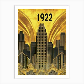 Aihrgdesign A Vintage Poster Showcasing Art Deco Architecture 9b81366d 7328 4f0a Abb9 Efb7a2e6d4ba 0 Art Print