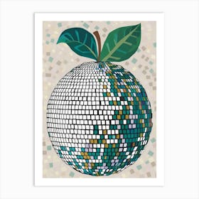 Peach With Leaves Art Print