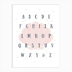 Seashell Alphabet Art Print