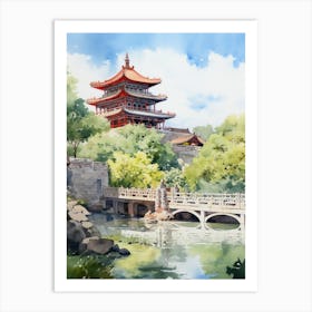 Summer Palace China Watercolour 3 Art Print