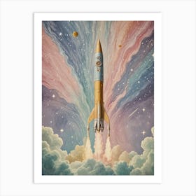 Space Rocket no2 Art Print