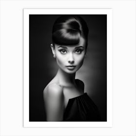 Black And White Portrait Of A Woman Art Print