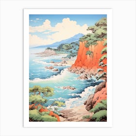  San In Coast In Tottori, Ukiyo E Drawing 3 Art Print