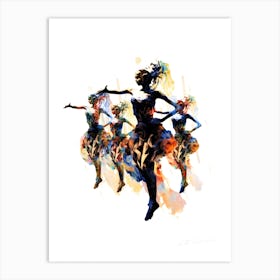 Dance Expression - Dancers In Color Art Print