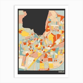 Roskilde Denmark Map Art Print