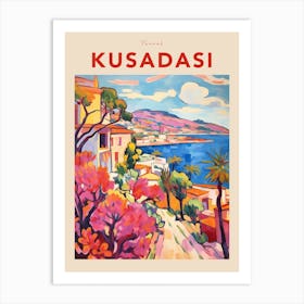 Kusadasi Turkey 2 Fauvist Travel Poster Art Print