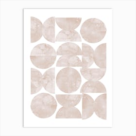 Geometry watercolor circles 8 Art Print