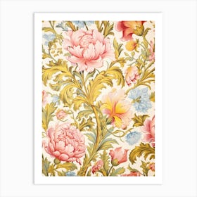 Floral Wallpaper 152 Art Print