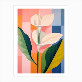 Calla Lily 5 Hilma Af Klint Inspired Pastel Flower Painting Art Print