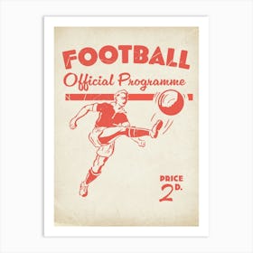 Football Official Programme Art Print