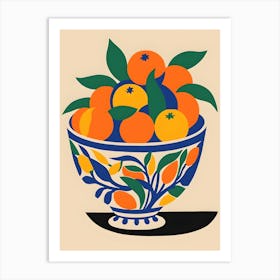 Oranges In A Bowl Art Print