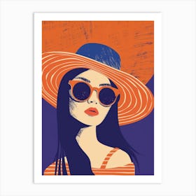 Girl In A Hat 15 Art Print